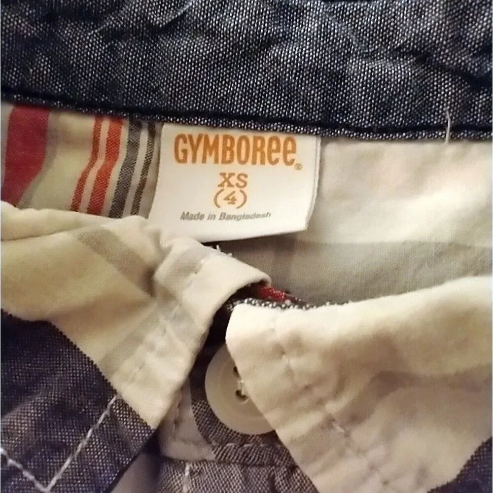 XS Gymboree Boys Plaid Button-Front Shirt
